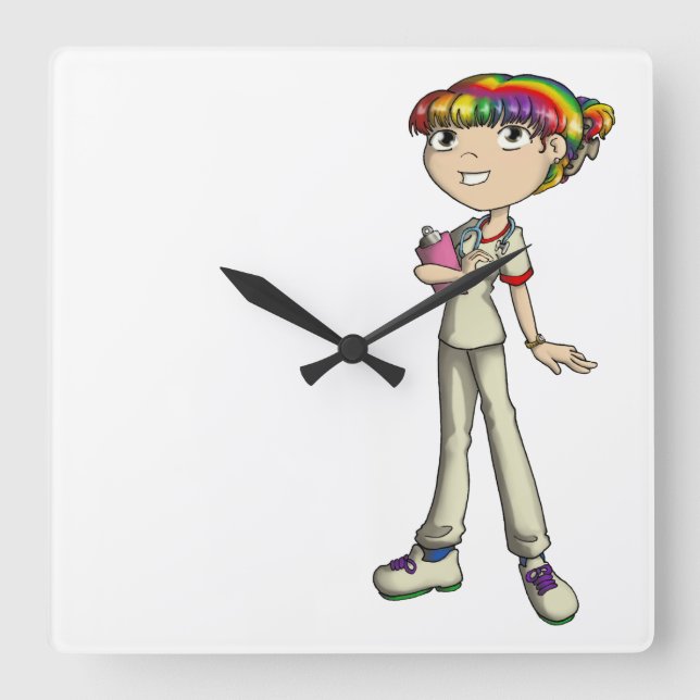 Vård Fyrkantig Klocka (Framsida)