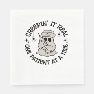 Vård Halloween, kräftande på en patient Pappersservett