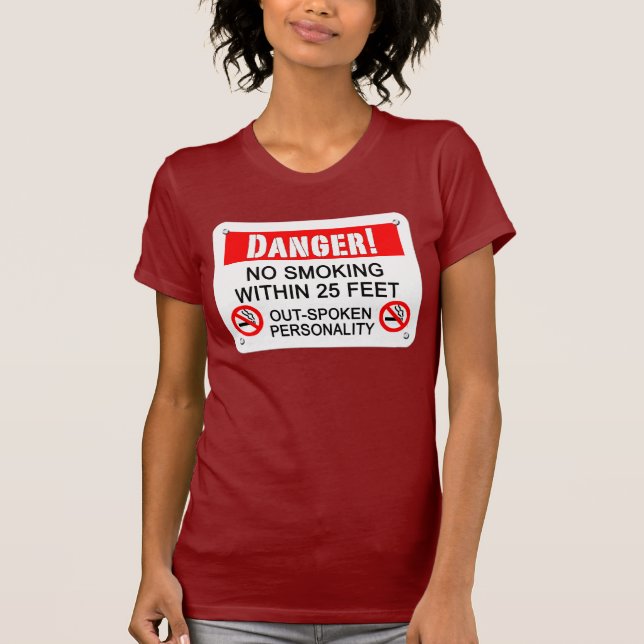 Vård- - inget - röka utslagsplatsen tee shirt (Framsida)