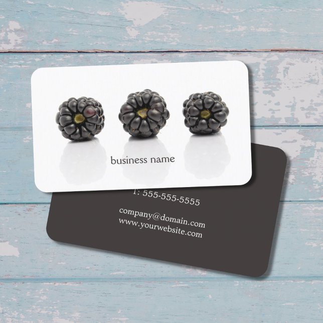 Vård- lagledare för modern unik björnbärfrukt visitkort (Skapare uppladdad)