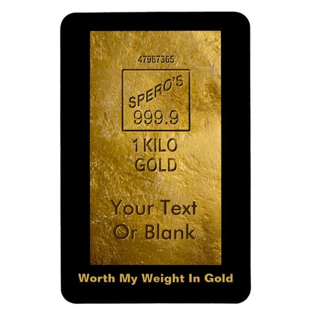 Värd min vikt i Guld Magnet (Vertikal)