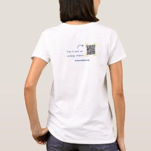Värd och Exchange Student T-Shirt - vit