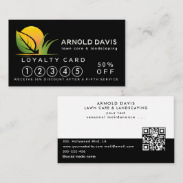 Vård och landskapsvård i modern säsong gräsmatta visitkort