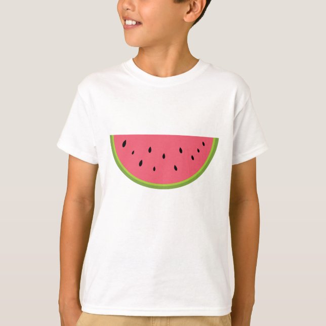 Vård- röd halva för vattenmelonvattenmelonfrukt t shirt (Framsida)