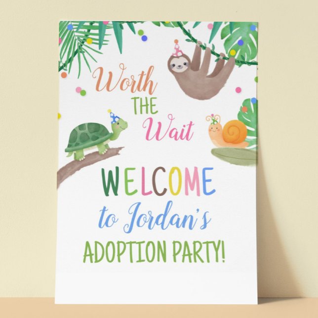 Värd välkomstsignalen för Vänteadoptionen Party Poster (Skapare uppladdad)