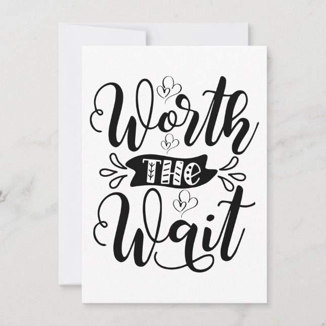 Värd väntedräkten, värd väntetiden anteckningskort (Framsida)