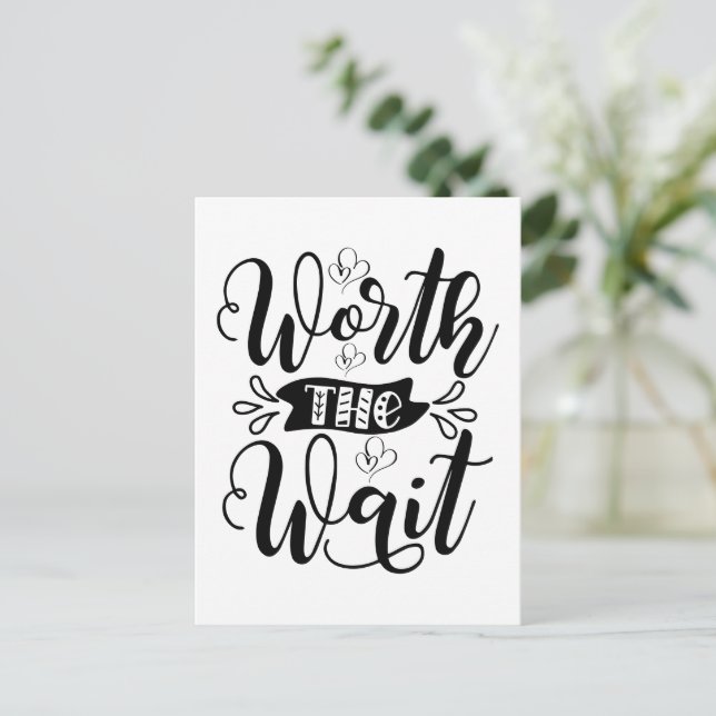 Värd väntedräkten, värd väntetiden vykort (Stående Fram)