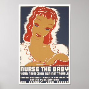 Vårda babyen poster