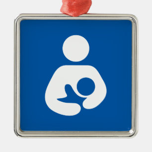 Vårda/Breastfeeding symbol Julgransprydnad Metall