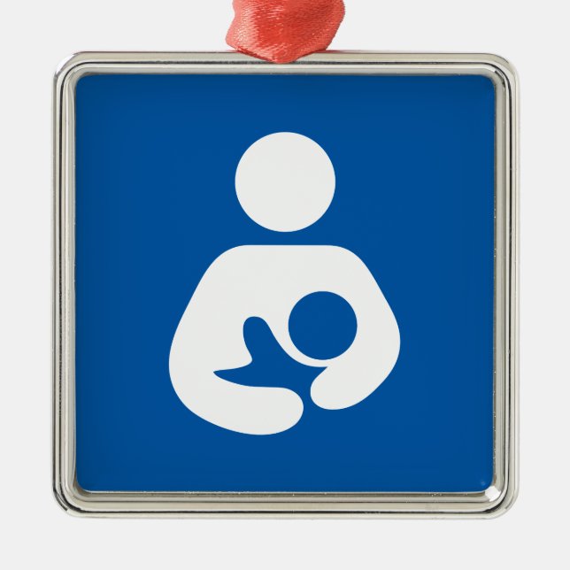 Vårda/Breastfeeding symbol Julgransprydnad Metall (Framsidan)