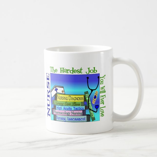 Vårda "ska det mest hårda jobbet dig någonsin kaffemugg (Höger)