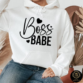 Vardaglig Casual Hoodie – Boss Babe T Shirt