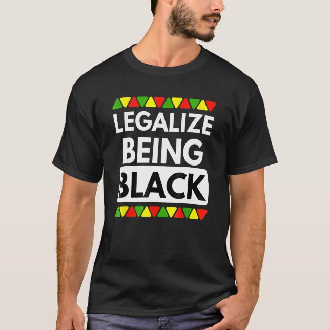  vardagshistorik för svart vardag i Afrika P T Shirt (Framsida)