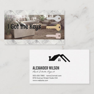 Vardagsrum House Nycklar Logotyp för återförsä Visitkort