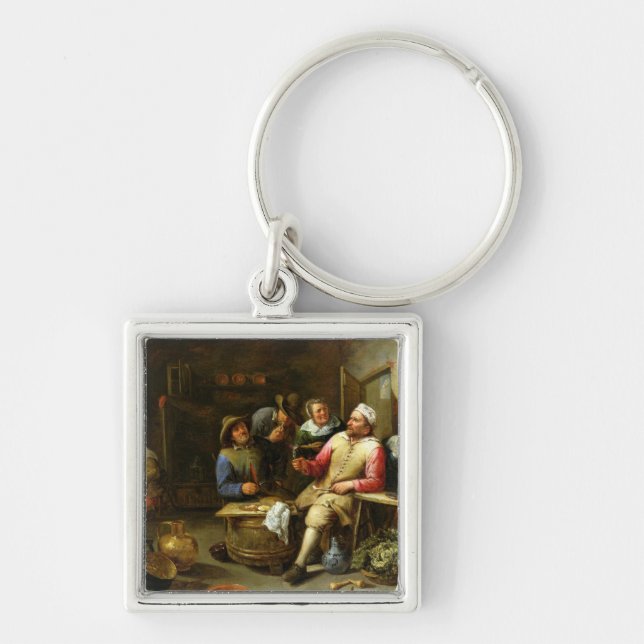 Vardagsrumpuben, 1657 fyrkantig silverfärgad nyckelring (Framsidan)