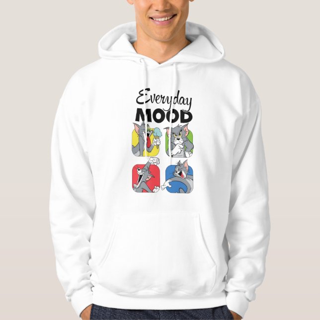 Vardagsstämning Katt Tröja Hoodie (Framsida)