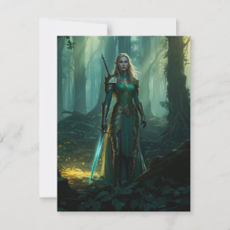 Vårdande Älva av den Förtrollade Riket Vykort