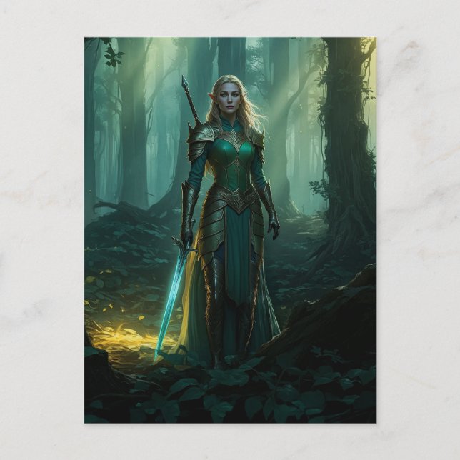 Vårdande Älva av den Förtrollade Riket Vykort (Framsida)