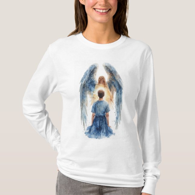 Vårdängel Kvinnors Långärmad T-shirt (Framsida)