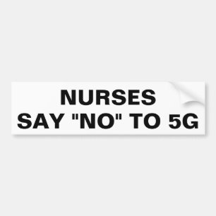 Vårdar något att säga inte till 5G Bildekal