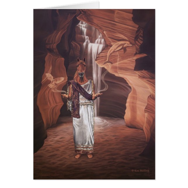 Vårdare av gåtorna hälsningskort (Framsidan)