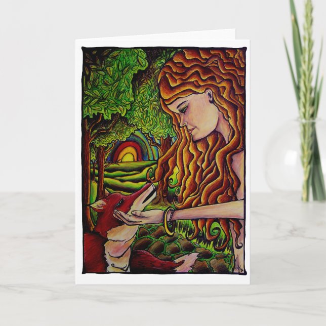 vårdare av rävkortet kort (Framsida)