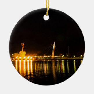 Vårdare av slättarna julgransprydnad keramik