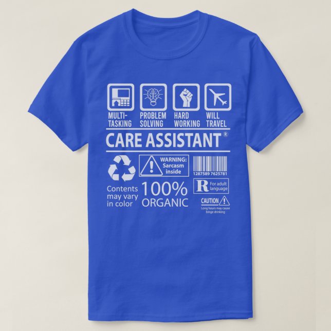 Vårdassistent T Shirt (Design framsida)