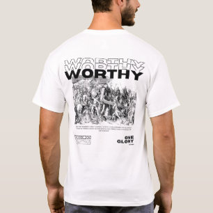 Värde är Lambs svarta bokstäver T Shirt