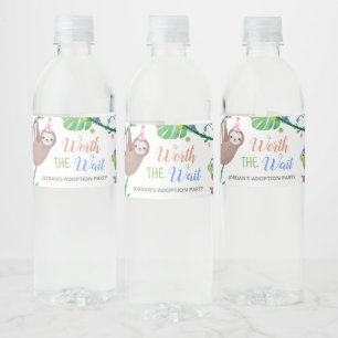 Värde att vänta-adoptionen i Vattenflaskan Party Vattenflaskor Etikett