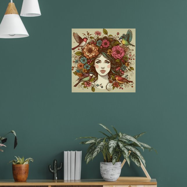 Värde Poster konsthandlingarna Sång i fallande (Vardagsrum 1)