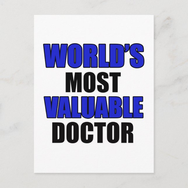värdefull doktor vykort (Framsida)