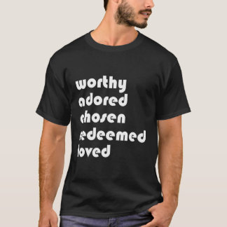 Värdefullt adopterat, inlösta för jul t shirt