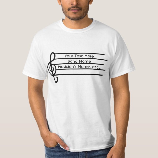 Värdegaranti för anpassade treble cleer musician t-shirt (Framsida)