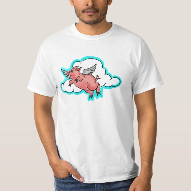 Värdegaranti för flygande gris killar t-shirt (Framsida)