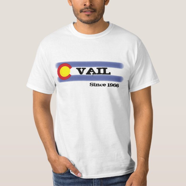 Värdegaranti för lokal flagga i Vail Colorado Tee (Framsida)
