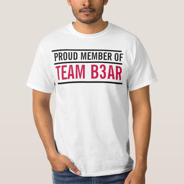 VÄRDEINSTÄLLNING FÖR TEAMB3AR-MEDLEMMAR T-SHIRT (Framsida)