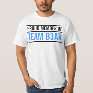 VÄRDEINSTÄLLNING FÖR TEAMB3AR-MEDLEMMAR T SHIRT