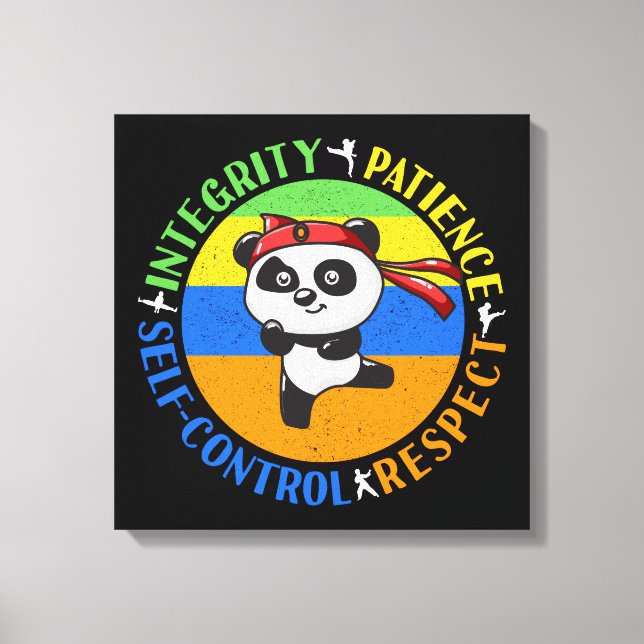 Värden för martialkonst - Boys Karate Mindset Canvastryck (Framsida)