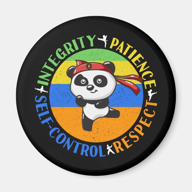 Värden för martialkonst - Boys Karate Mindset Magnet (Framsidan)