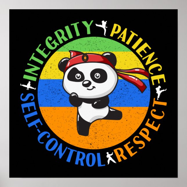 Värden för martialkonst - Boys Karate Mindset Poster (Framsidan)