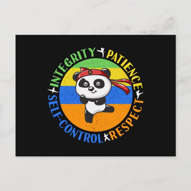 Värden för martialkonst - Boys Karate Mindset Vykort (Framsida)