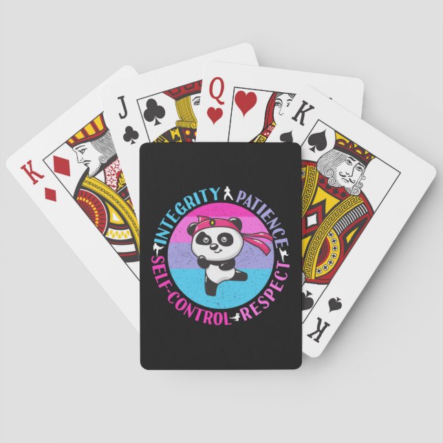 Värden för martialkonst - Girly Karate Mindset Casinokort (Baksidan)