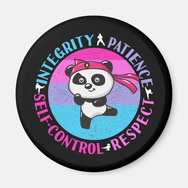 Värden för martialkonst - Girly Karate Mindset Magnet (Framsidan)