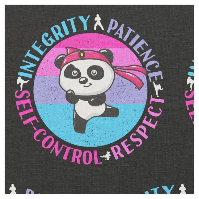 Värden för martialkonst - Girly Karate Mindset Tyg (Närbild)