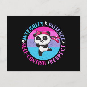 Värden för martialkonst - Girly Karate Mindset Vykort