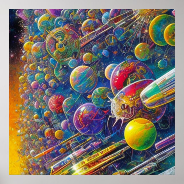 Värdeprojektionsyta för Space Tävling poster (Framsidan)