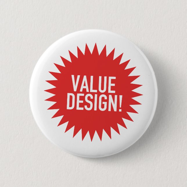 Värdera designemblem knapp (Framsida)
