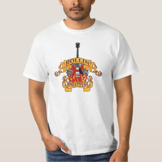 Värdera T med singelgitarrlogotypen Tee Shirt