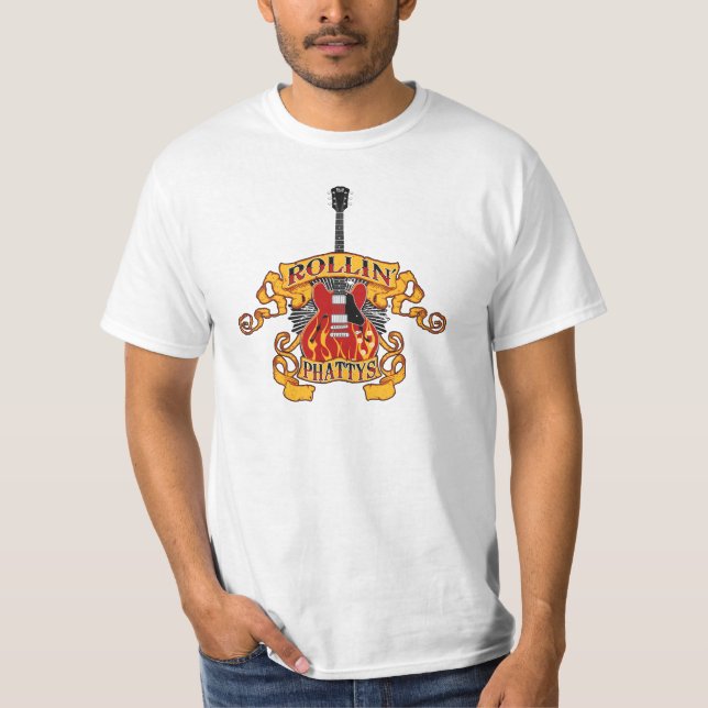 Värdera T med singelgitarrlogotypen Tee Shirt (Framsida)
